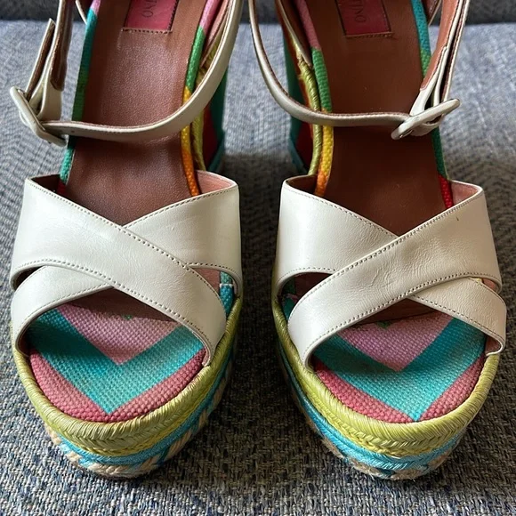 Valentino rainbow espadrille wedges Size: 39 - Picture 13 of 16